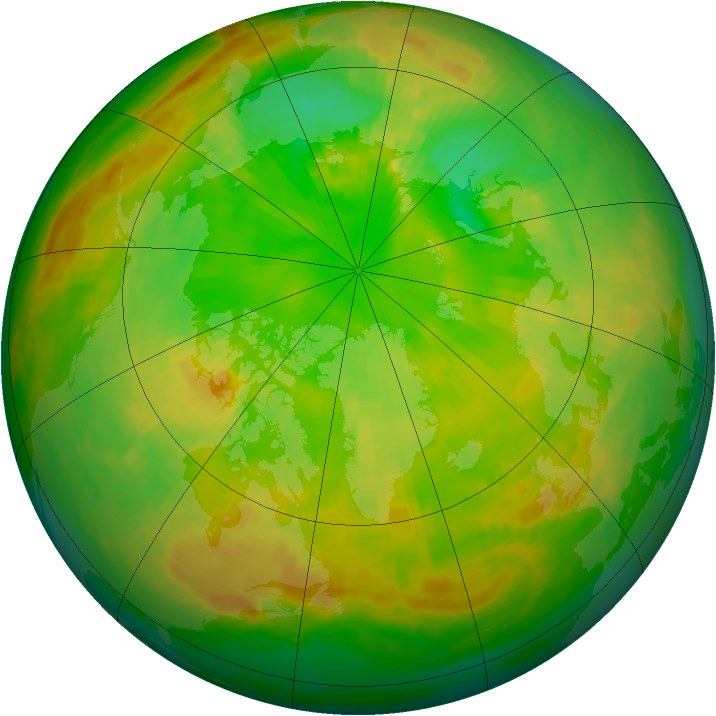 Arctic ozone map for 23 June 1982